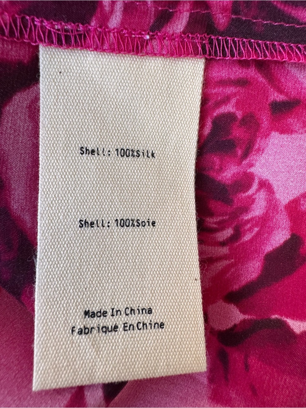 L’Agence Tyler Silk Floral Split-Neck Button Front Blouse - Fuchsia Pink size M - Picture 6 of 10